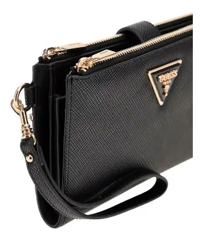 GUESS GUESS PORTAFOGLIO LAUREL NERO Nero