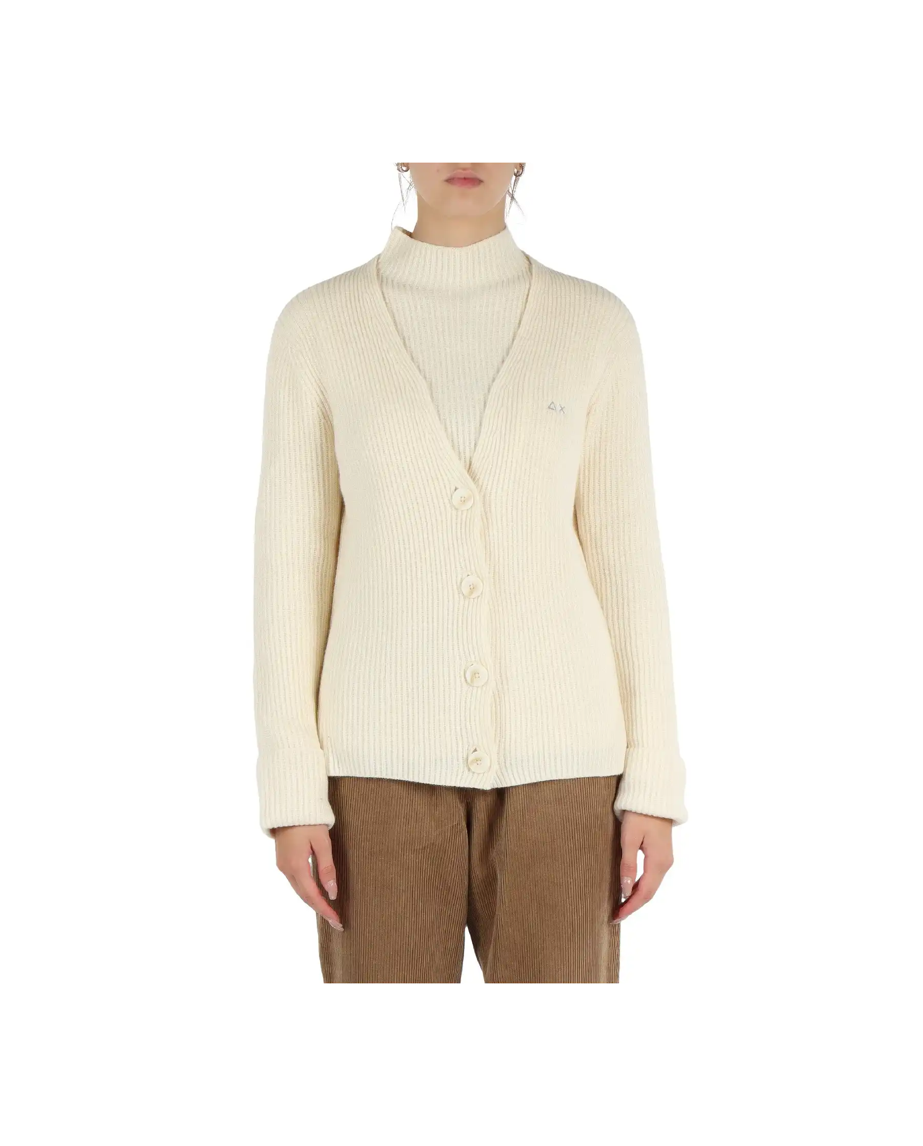 SUN 68 SUN 68 CARDIGAN PANNA Panna