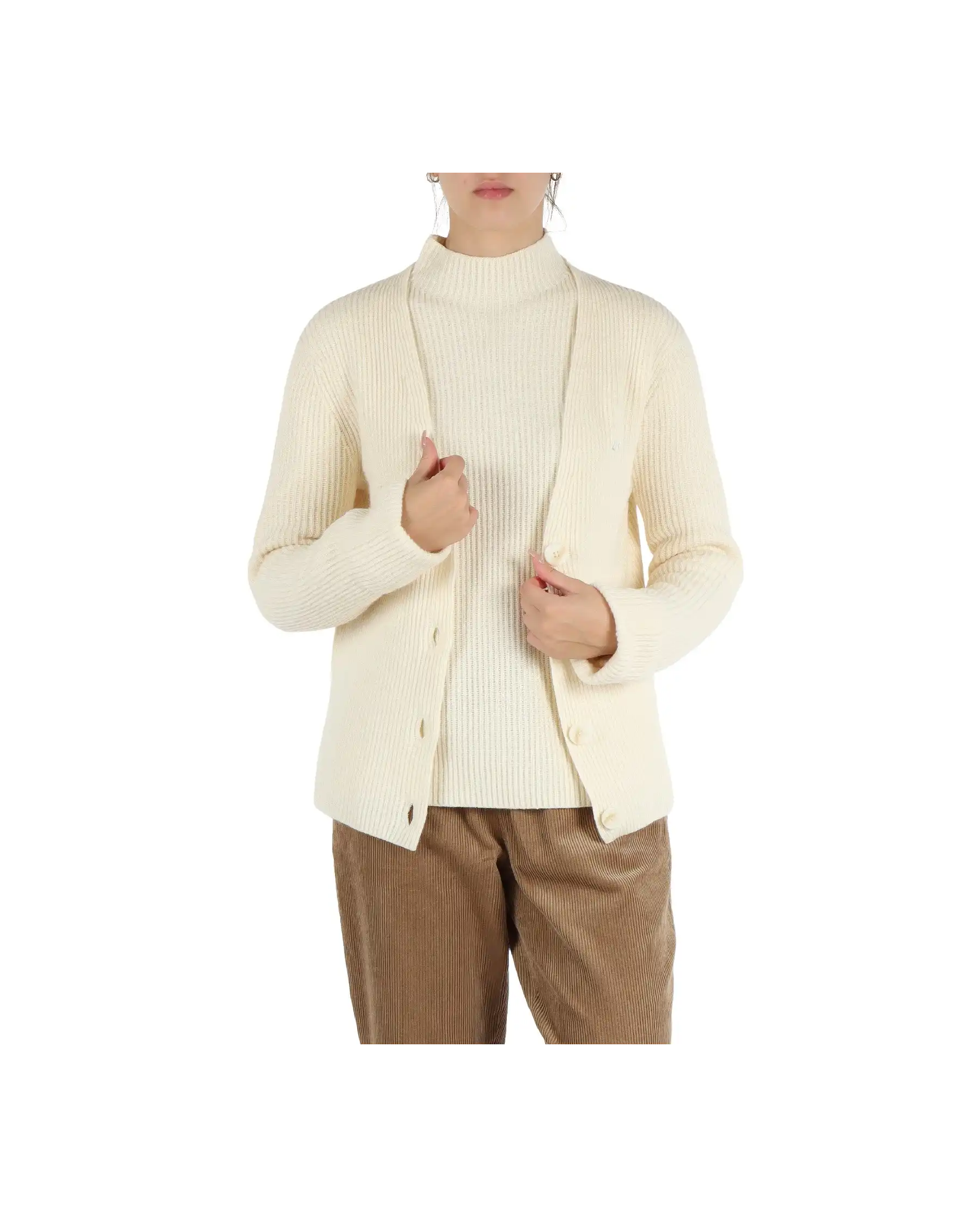 SUN 68 SUN 68 CARDIGAN PANNA Panna