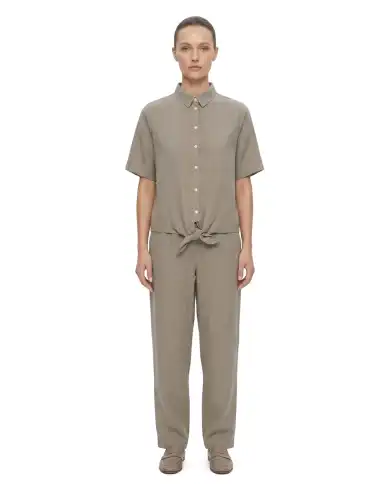 ICHI ICHI CAMICIA LINNO TAUPE Taupe