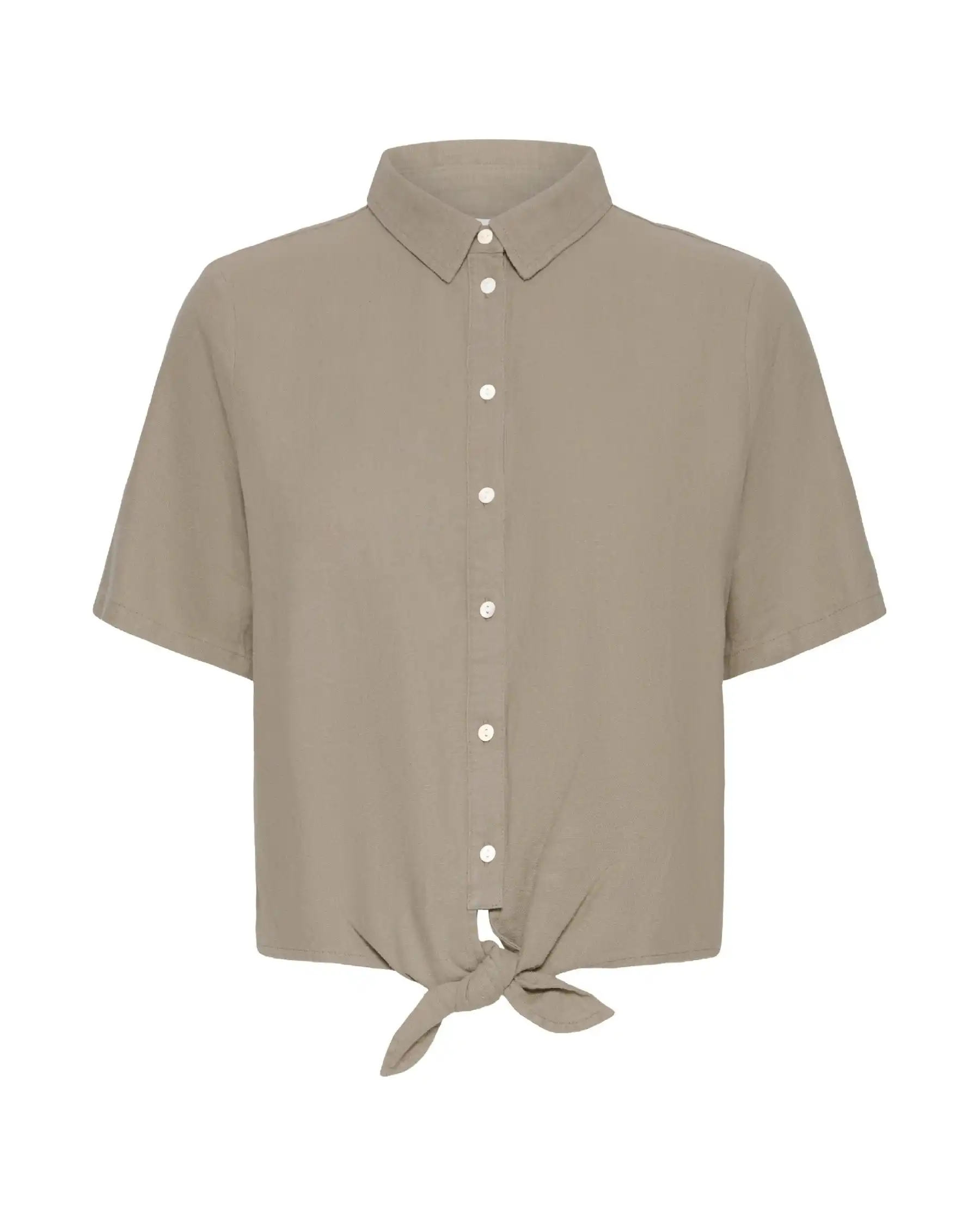 ICHI ICHI CAMICIA LINNO TAUPE Taupe