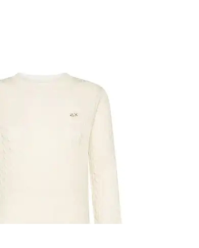 SUN 68 SUN 68 MAGLIONE CABLE PANNA Panna