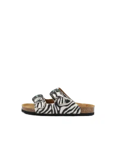 TAJI TAJI CIABATTINE BUCKLE ZEBRA Zebra