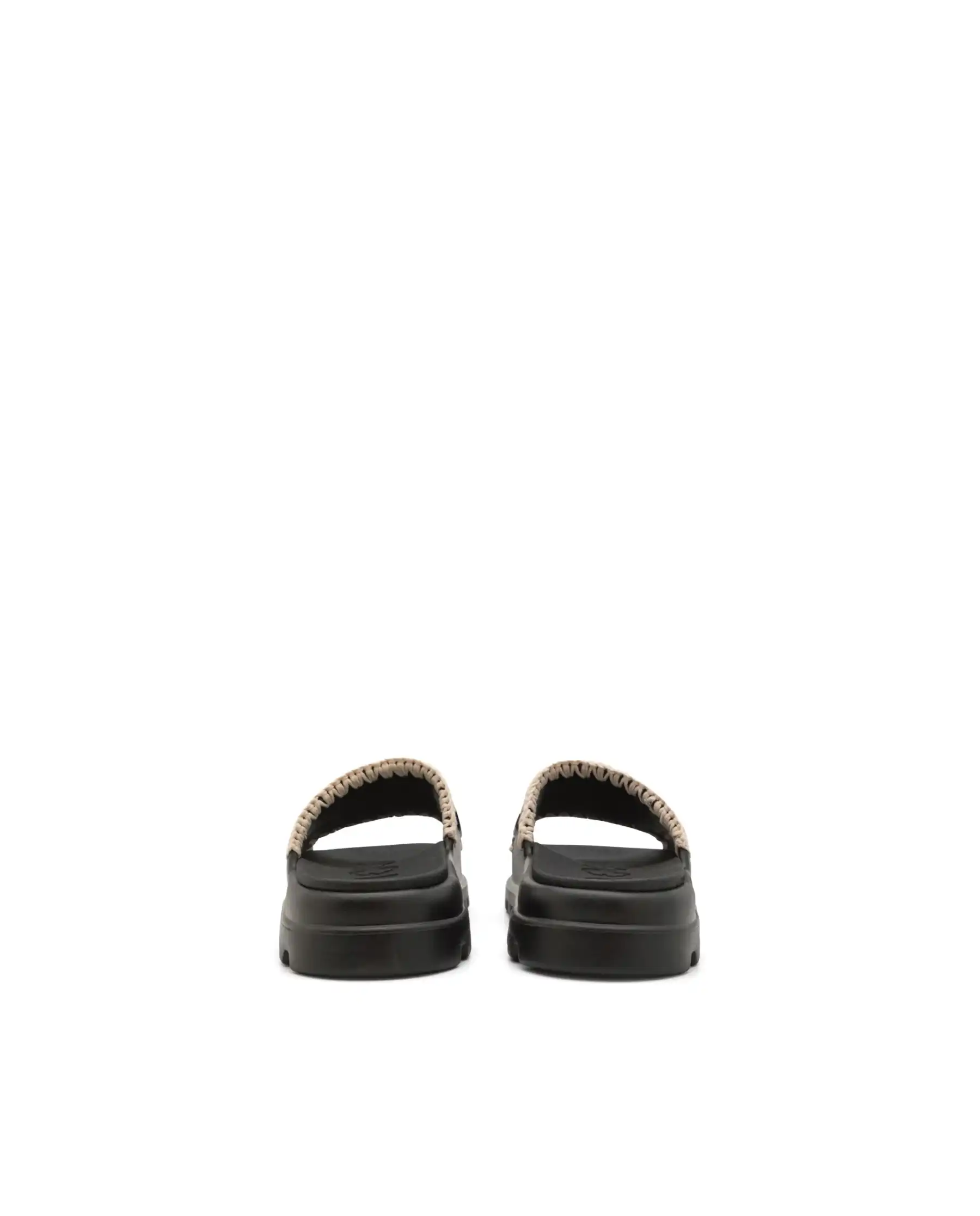 MOU MOU CIABATTINE ONE PIECE SLIDE NERO NERO