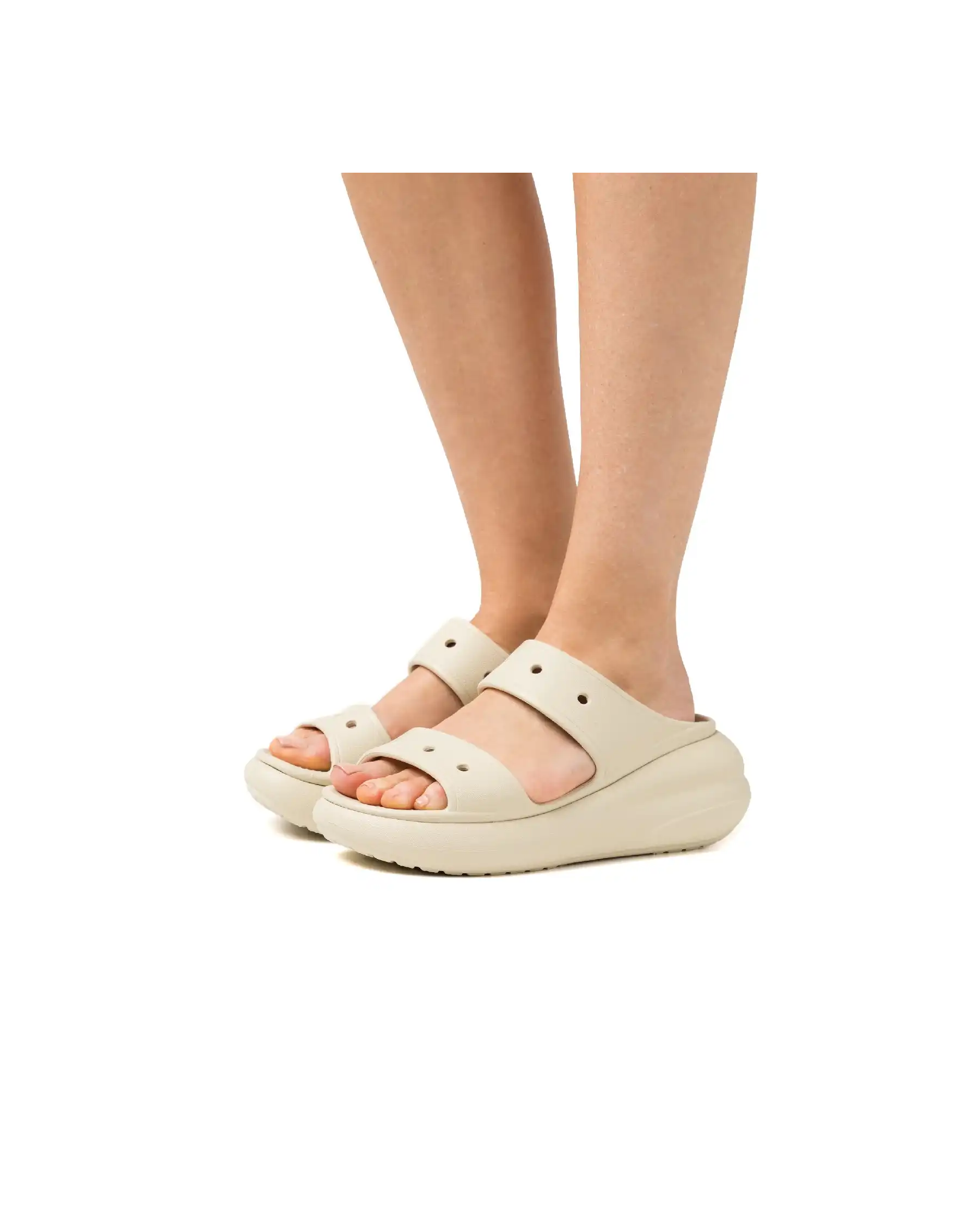 CROCS CROCS CIABATTE CLASSIC CRUSH BEIGE BEIGE