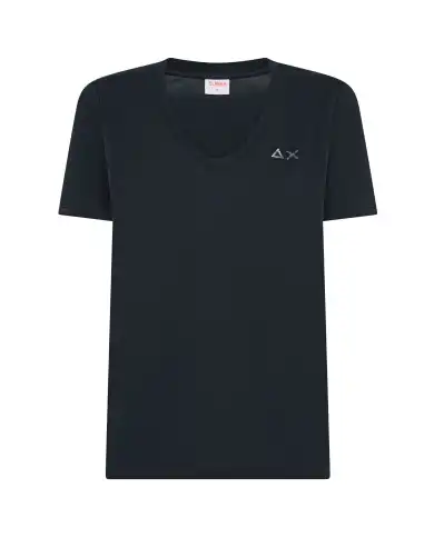 SUN 68 SUN 68 T-SHIRT V NECK PIQUET BLU BLU