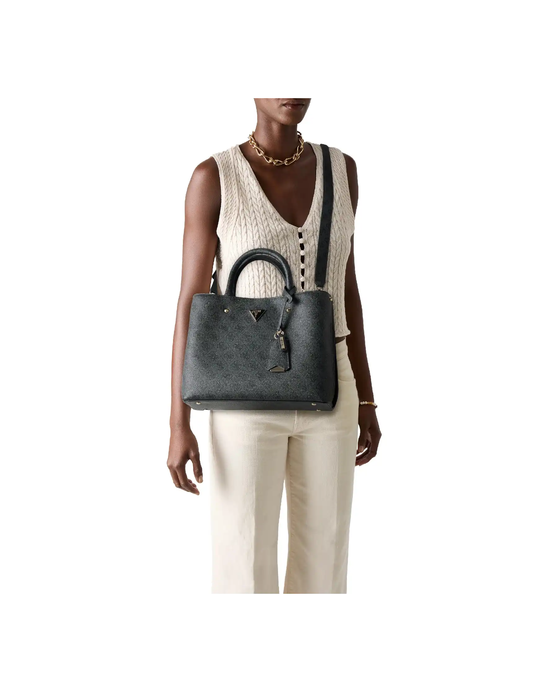 GUESS GUESS BORSA MERIDIAN NERO NERO