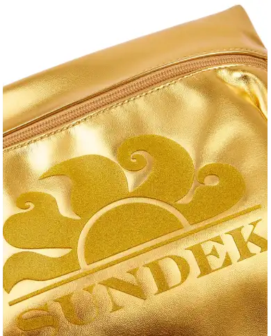 SUNDEK SUNDEK POCHETTE LAMINATED CLUTCH ORO ORO